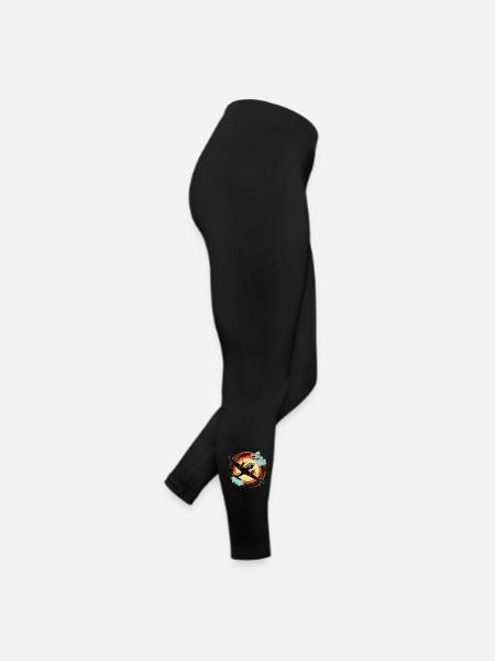 Illustration d’avion - Legging en jersey Femme - noir - Droite