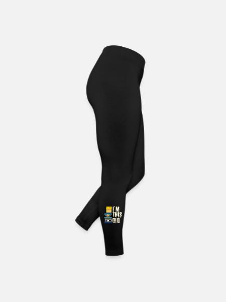 I'm This Old Retro 80er 90er Kassette - Frauen Jersey Leggings - Schwarz