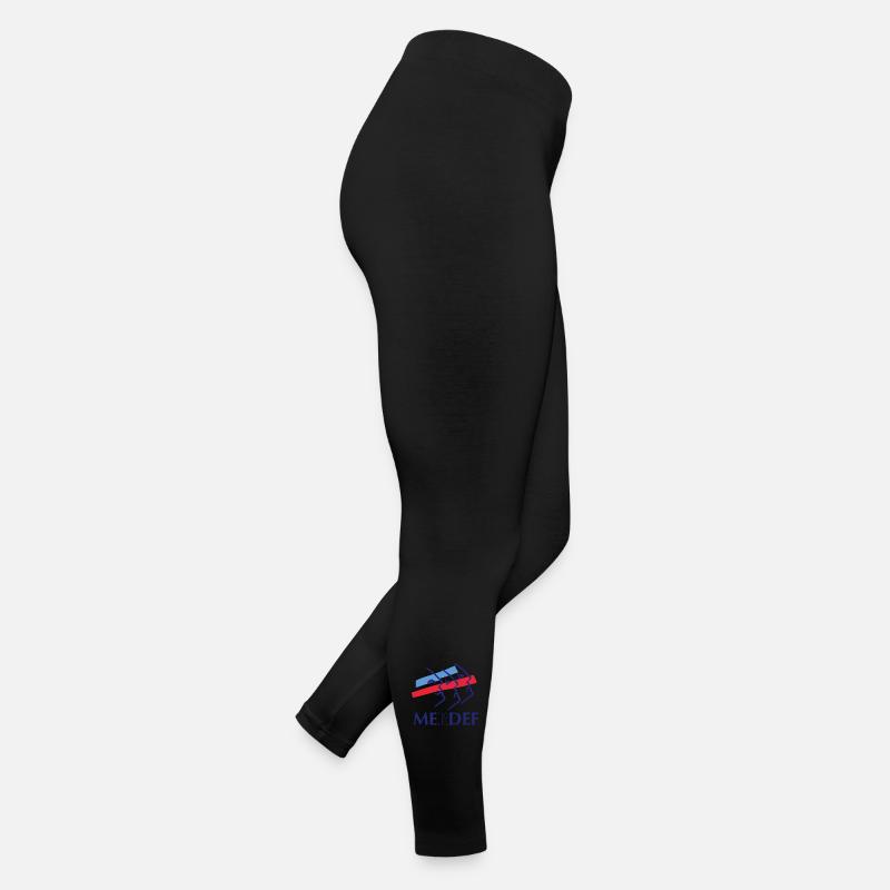 Merdef Bleu Rouge Lignes Legging en jersey Femme