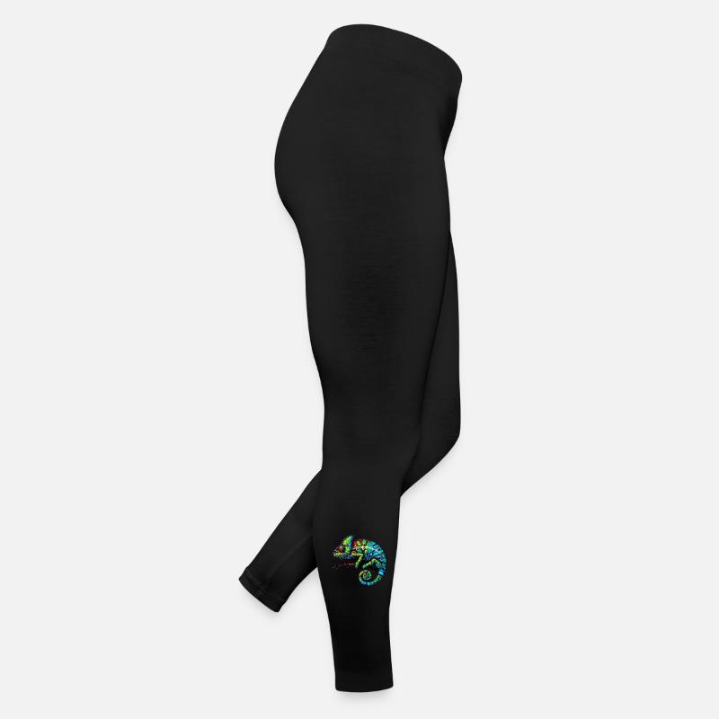 Chamäleon - Frauen Jersey Leggings - Schwarz