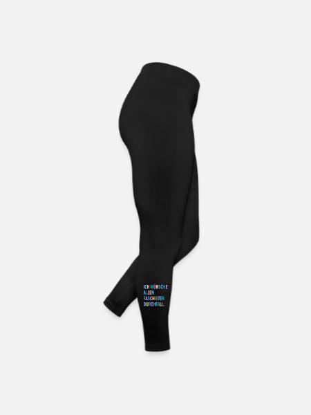 Ich wünsche allen Faschisten Durchfall Motiv - Frauen Jersey Leggings - Schwarz - Rechts
