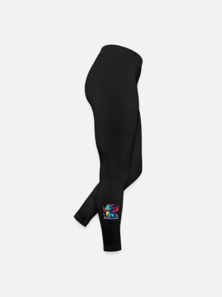 Drache - Frauen Jersey Leggings - Schwarz - Rechts