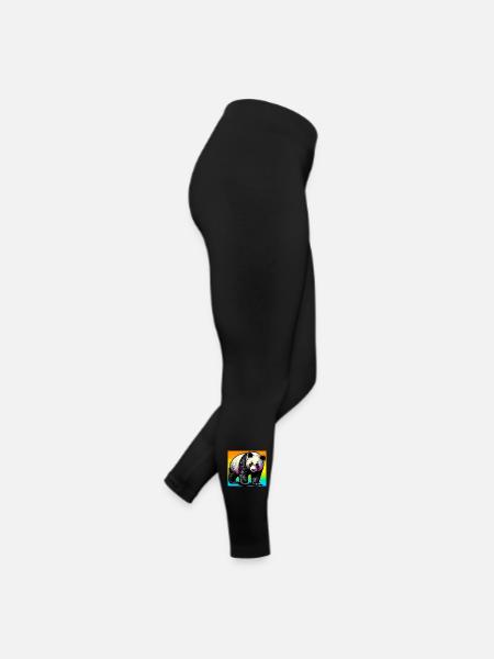 panda - Legging en jersey Femme - noir - Droite