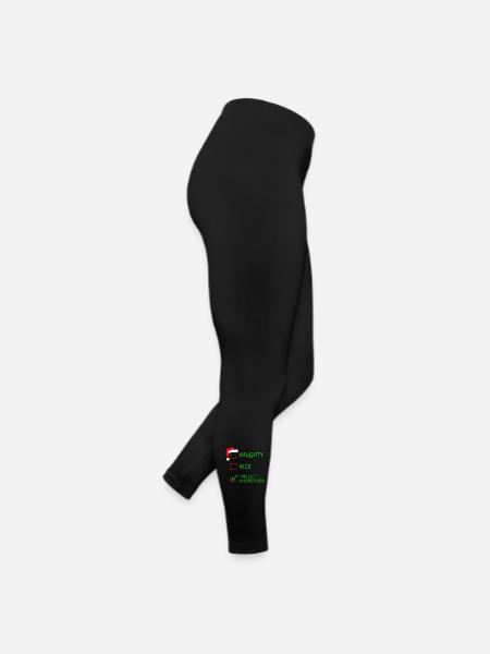 Naughty Nice – I Was Left Unsupervised Christmas - Women’s Jersey Leggings - black - Right
