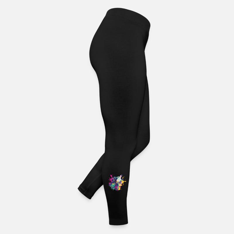 Wolf in color explosion style Women’s Jersey Leggings