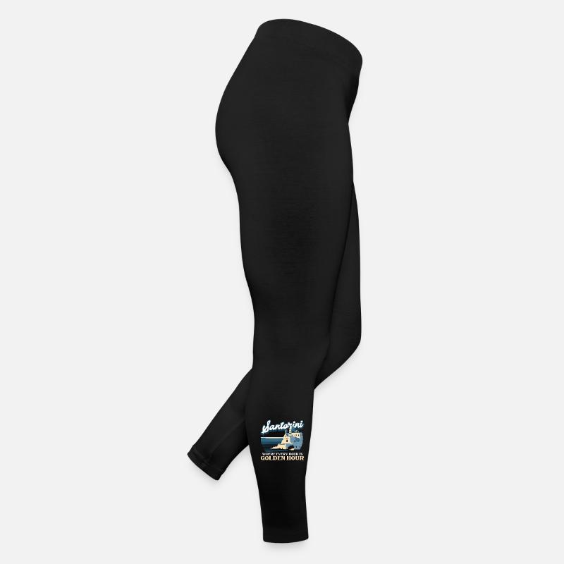 Santorini Where Every Hour Is Golden Hour Frauen Jersey Leggings