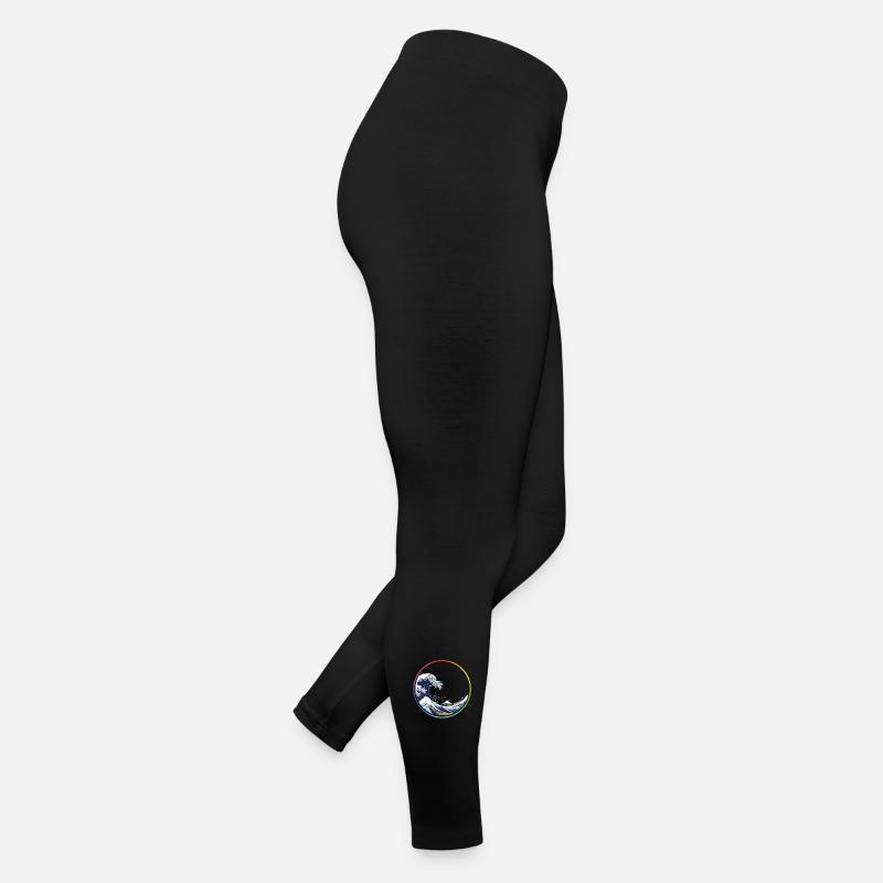 Rainbow Wave Circle Women’s Jersey Leggings