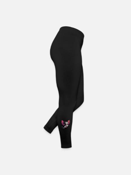 Drache - Frauen Jersey Leggings - Schwarz - Rechts