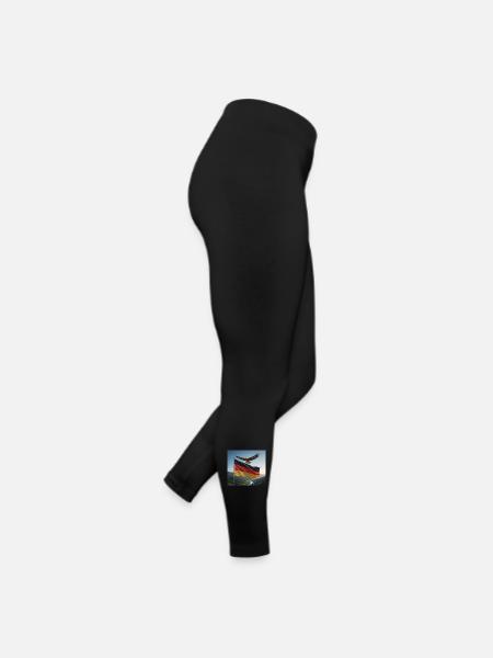 Eagle above the German flag - Women’s Jersey Leggings - black - Right
