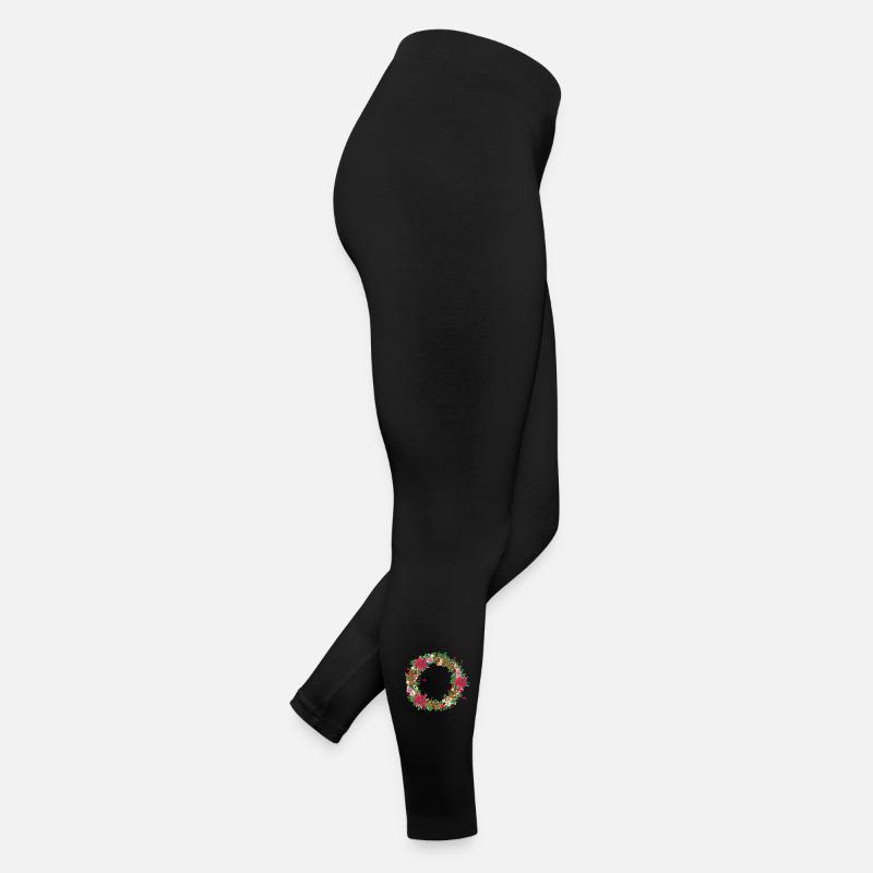 Couronne de Noël somptueusement décorée avec décoration Legging en jersey Femme