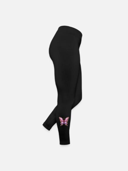 Papillon Jewel Papillon Rose Sparkle - Legging en jersey Femme - noir - Droite