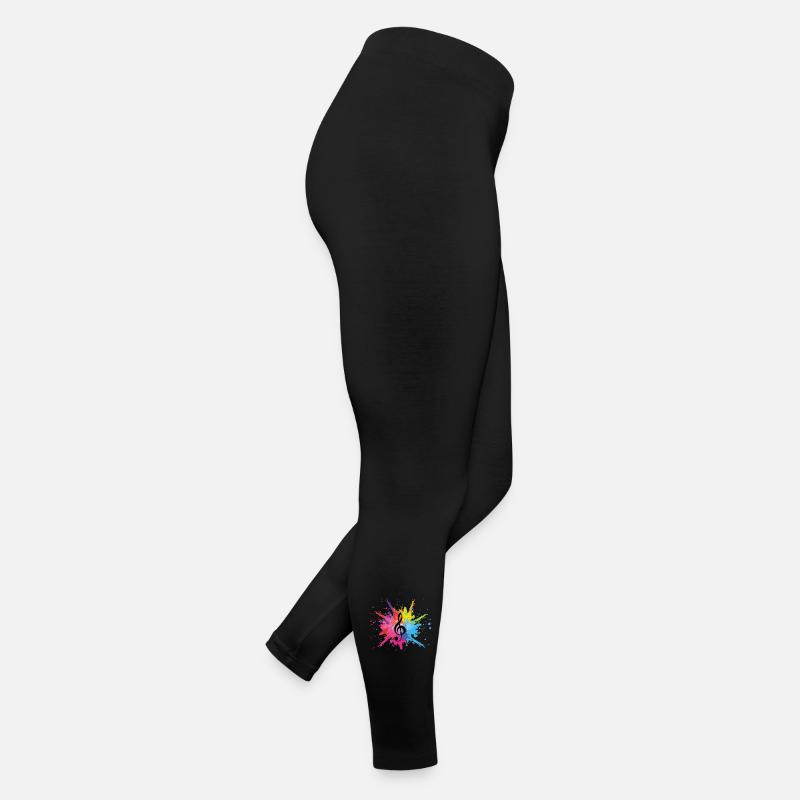 Musique et explosion multicolore (noir) Legging en jersey Femme
