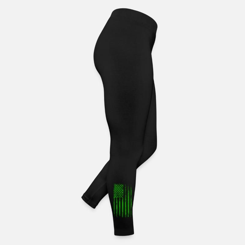 Drapeau de la Saint-Patrick irlandais américain lavé Legging en jersey Femme