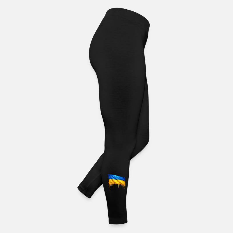 Drapeau ukrainien dégoulinant Legging en jersey Femme