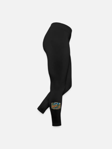 Tschechien Český Krumlov Vintage Reisemarke - Frauen Jersey Leggings - Schwarz - Rechts