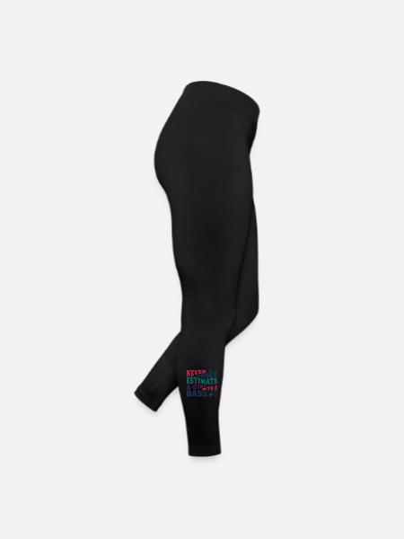 Ne sous-estime jamais une fille avec une basse - Legging en jersey Femme - noir - Droite