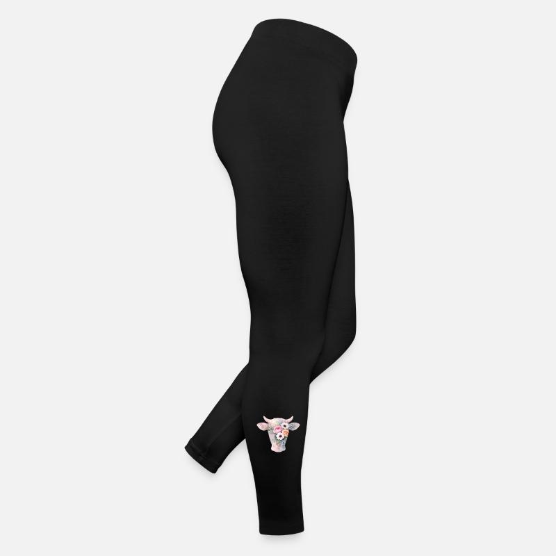 Fleurs en forme de vache Legging en jersey Femme