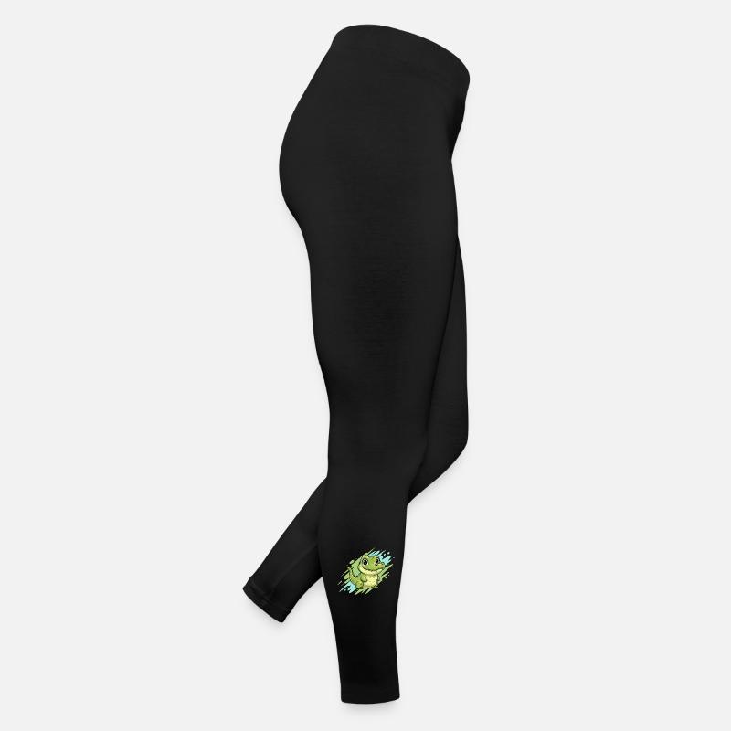 Fröhlicher Krokodil Cartoon Frauen Jersey Leggings