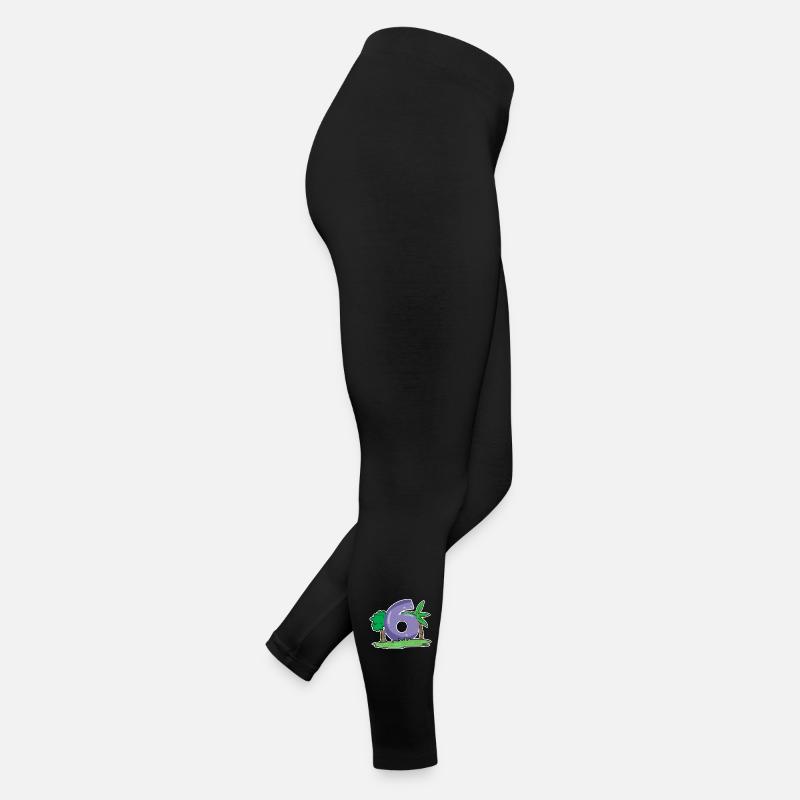 Nummer 6 Muster Frauen Jersey Leggings