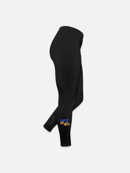 Muscle Car Being Worked On By Mechanic - Women’s Jersey Leggings - black - Right