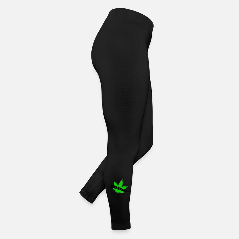 Green Leaf Silhouette Design Women’s Jersey Leggings