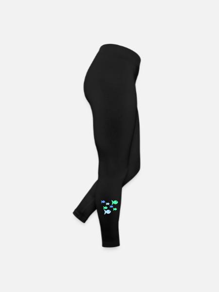 Pastel Fish Tropical Sea Fish - Women’s Jersey Leggings - black - Right