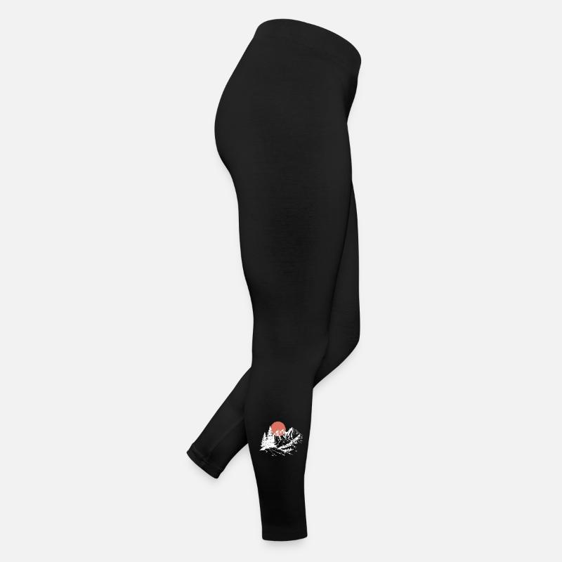 Silhouette du pic du coucher de soleil Legging en jersey Femme