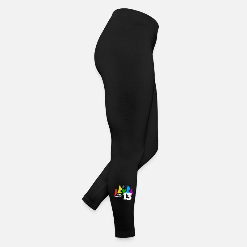 Level 13 Colored Gaming Motif for the 13th Birthday Women’s Jersey Leggings