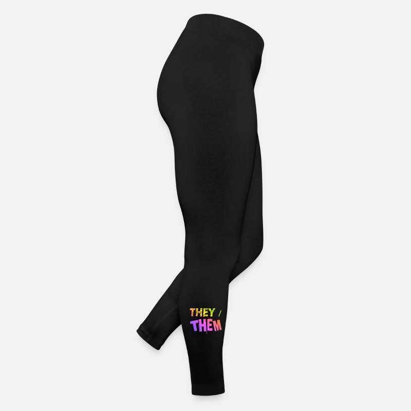 they / them Geschenkidee LGBTQ+ nonbinary Pronomen Frauen Jersey Leggings