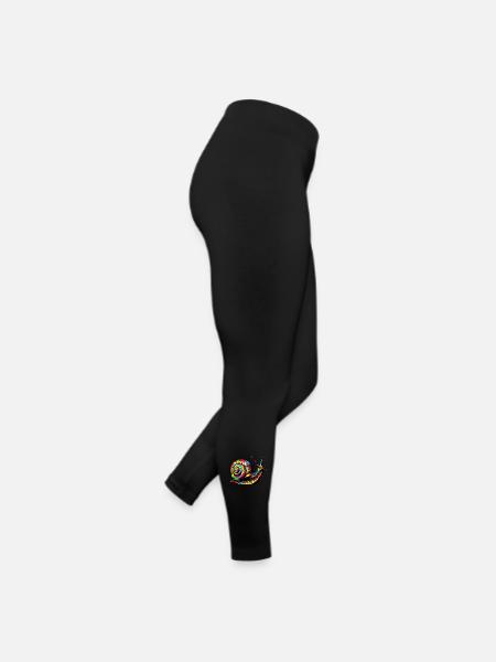 Schnecke - Frauen Jersey Leggings - Schwarz - Rechts