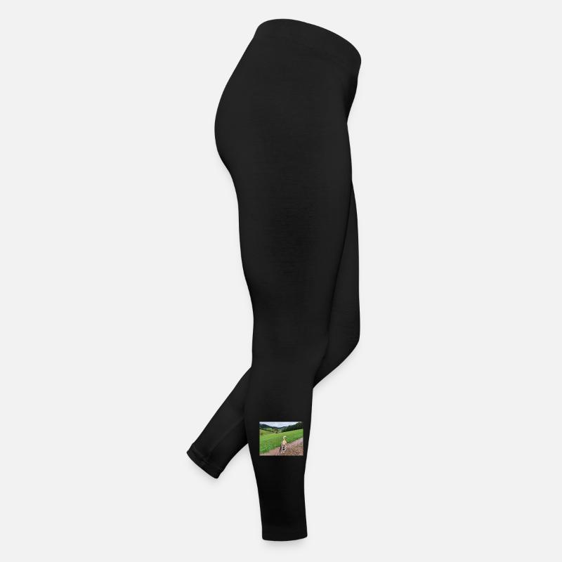 Awesome view with dog Women’s Jersey Leggings