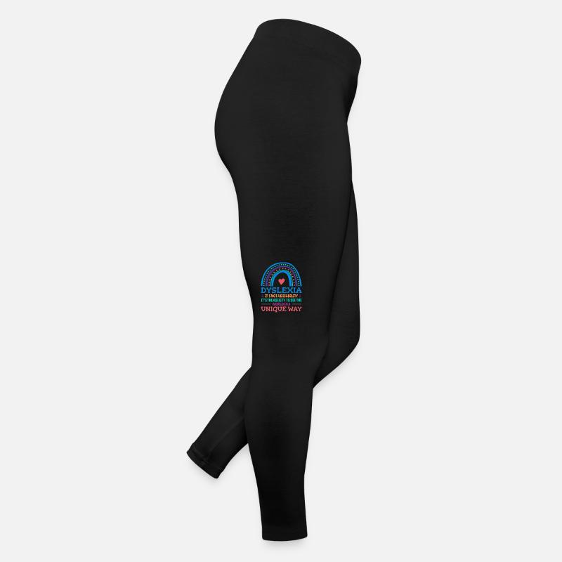 Dyslexia Awareness Dyslexic - Women’s Jersey Leggings - black