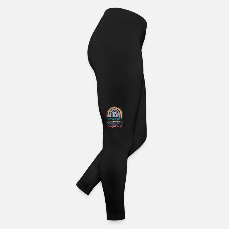 Dyslexia Awareness Dyslexic - Women’s Jersey Leggings - black