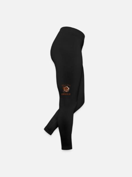 Je Peux Pas J'Ai Chocolat Humour Chocolatine - Legging en jersey Femme - noir - Droite