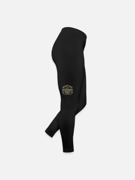 Novembre 1967 Cadeau Anniversaire | November 1967 - Legging en jersey Femme - noir - Droite