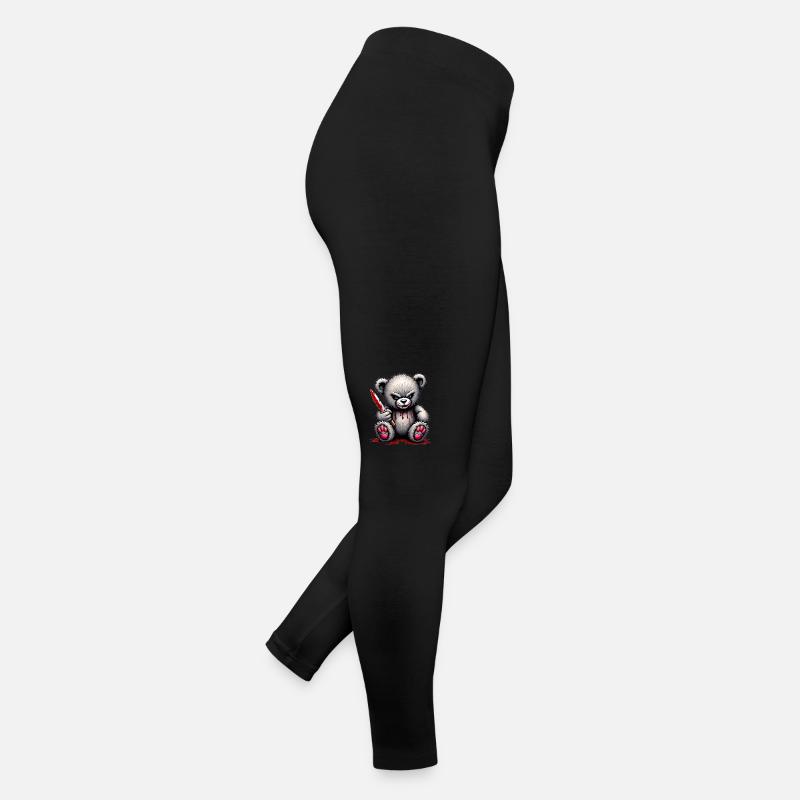 Horror Teddy - Women’s Jersey Leggings - black