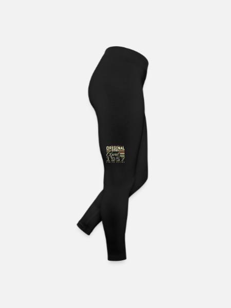 April 1957 Geburtstag April 1957 April 1957 - Frauen Jersey Leggings - Schwarz - Rechts