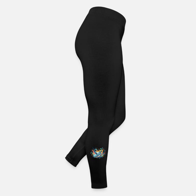 Flûte maritime dans une touche de couleur Legging en jersey Femme