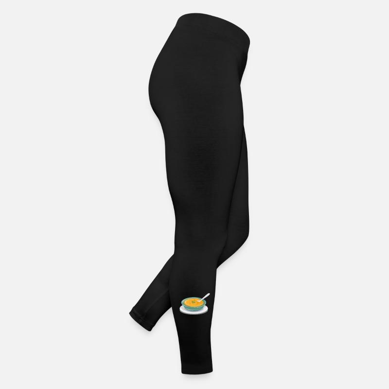 Vegetable soup in a plate with a spoon Women’s Jersey Leggings