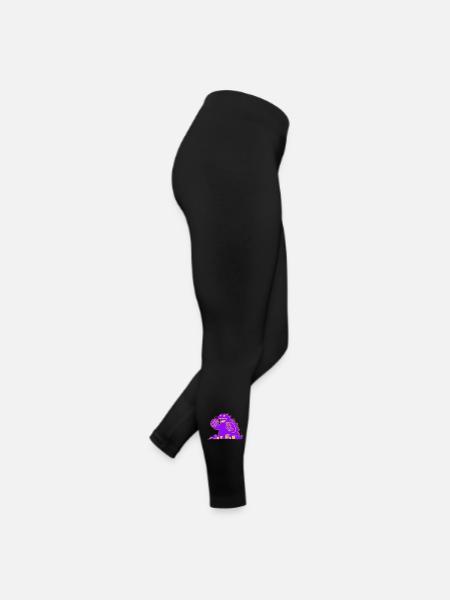 Le monstre mange la ville - Legging en jersey Femme - noir - Droite