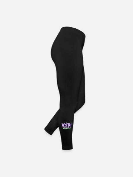 Wyld Flower – Boho Vibes - Frauen Jersey Leggings - Schwarz - Rechts