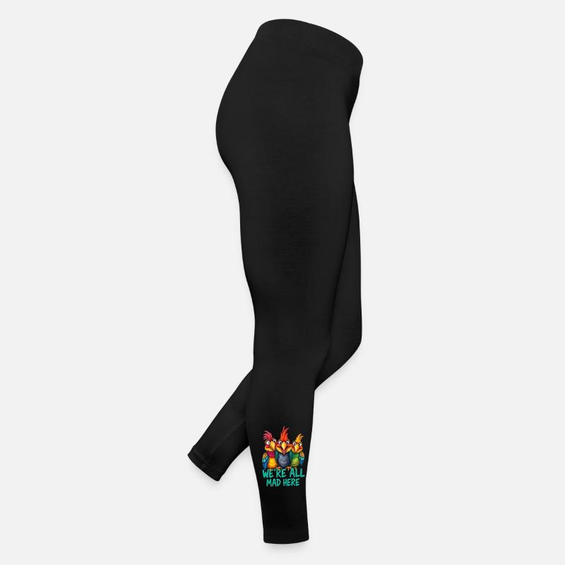 Crazy birds - we are all mad here 1 Women’s Jersey Leggings