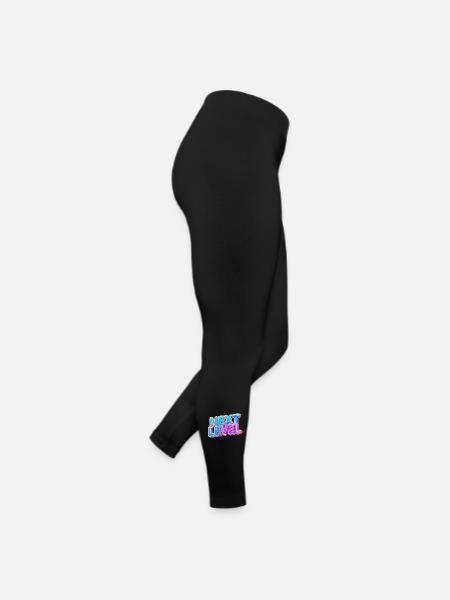 Texte 3D de niveau supérieur - Conception dégradée audacieuse - Legging en jersey Femme - noir - Droite