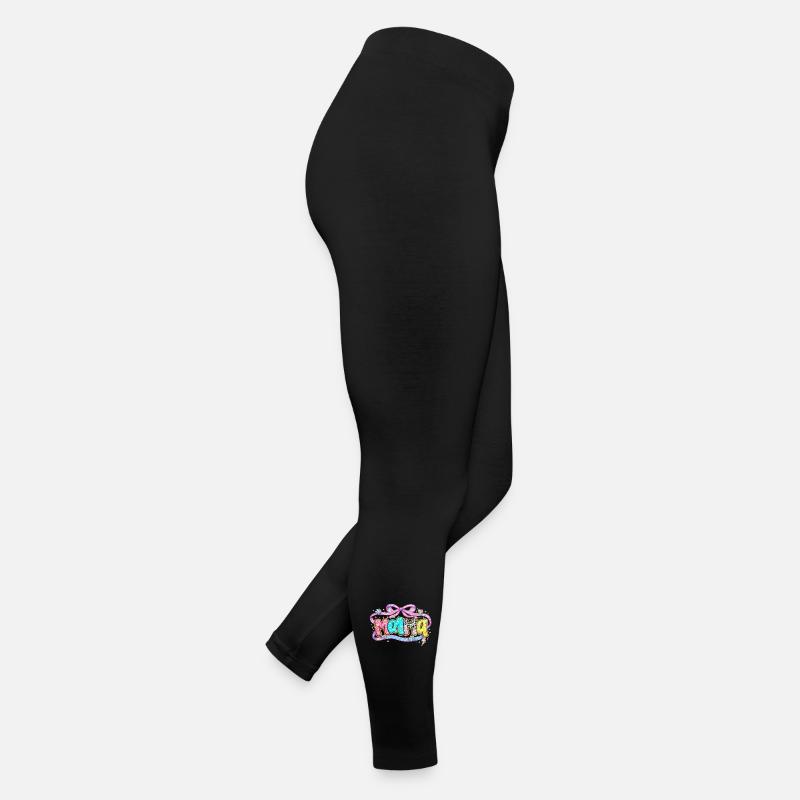 Mom Gift: Retro Mama Visual and Glitter Women’s Jersey Leggings
