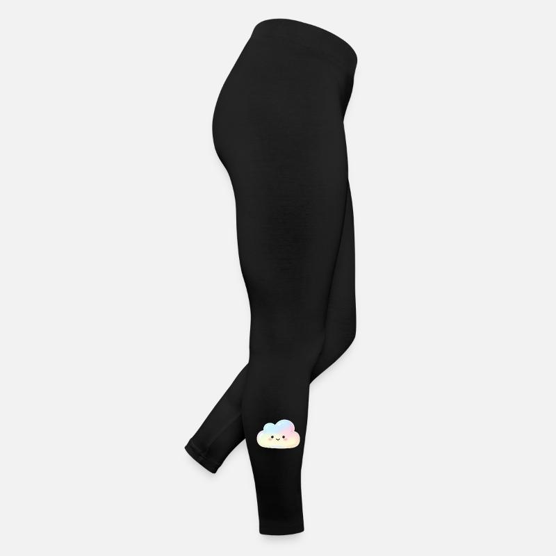 Pastel Cloud with Cute Face Sleep Cloud Women’s Jersey Leggings