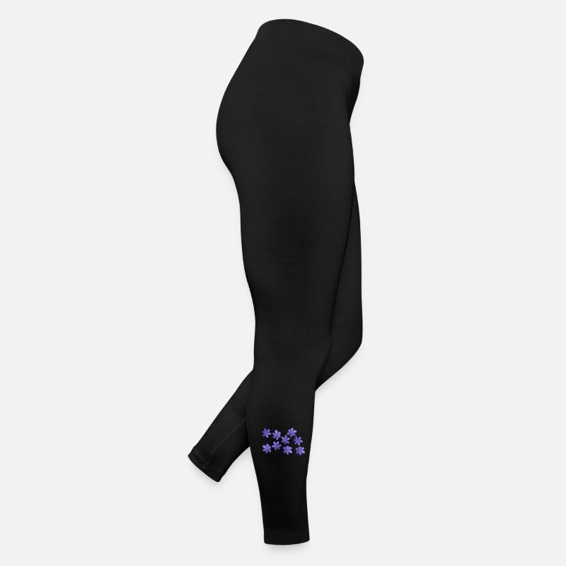 Marche de fleurs rétro de liverwort Legging en jersey Femme