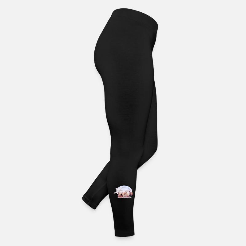 Bouteille avec sable et coquillages illustration Legging en jersey Femme