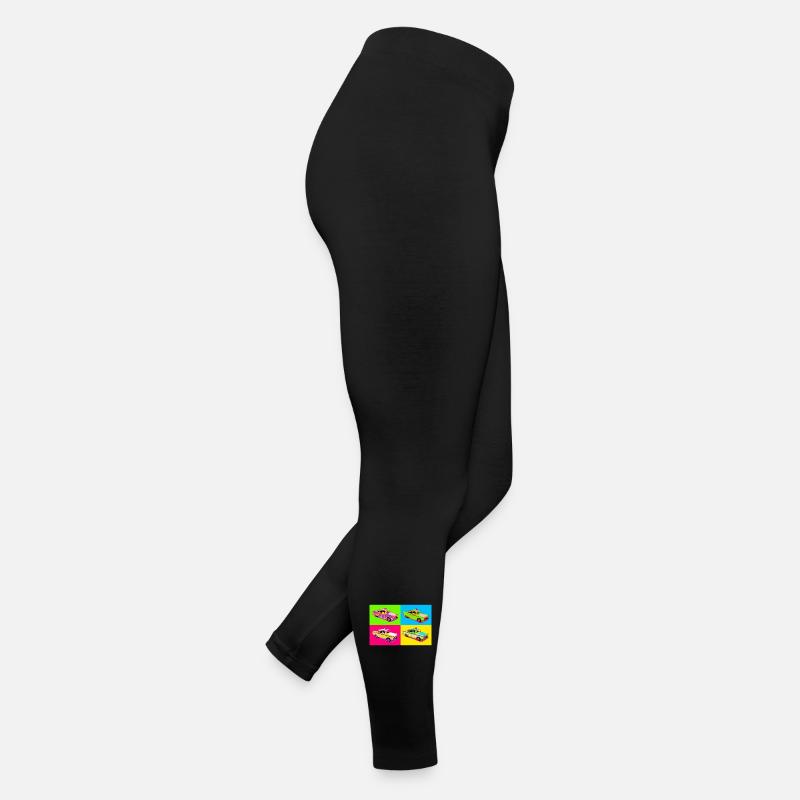 Taxi Pop Art Four-Color Women’s Jersey Leggings