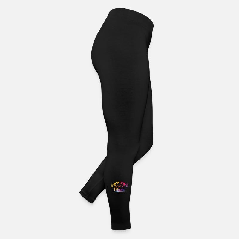 Miami Beach Palm Rainbow Design Women’s Jersey Leggings