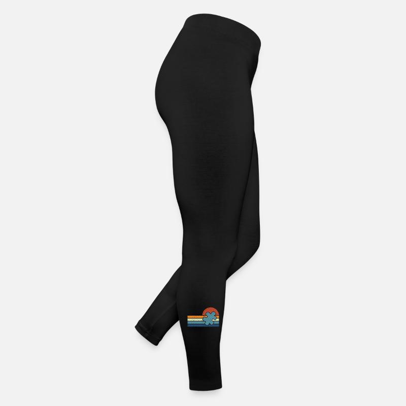 Autisme Vintage Coucher de Soleil Legging en jersey Femme